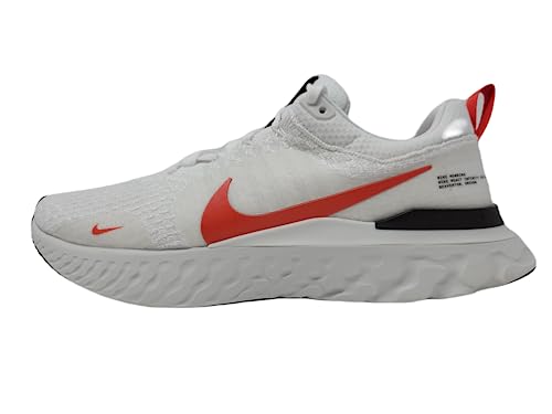 Nike Men's React Infinity Run Flyknit 3, White/Lt Crimson-Platinum Tint, 9.5 M US