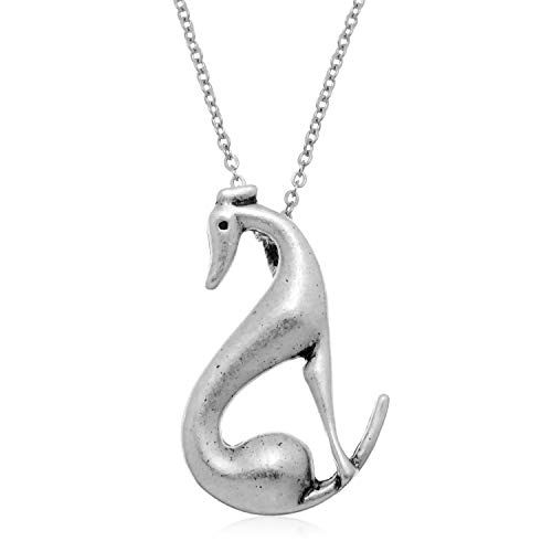 PammyJ Italian Greyhound Dog Necklace Animal for Women, 17.5'