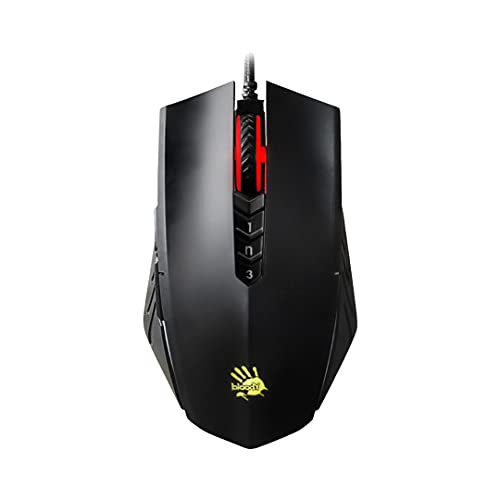 Bloody A70x Optical Gaming Mouse with Light Strike (LK) Switch & Scroll - Fully Programmable and Advance Macros (A70x-MatteBlack)