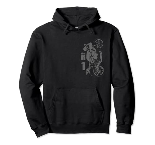 R1 Motorcycle Side Design Pullover Hoodie