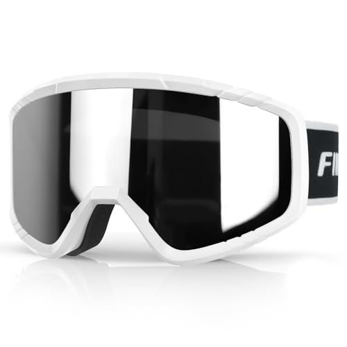 Findway OTG Ski Goggles, snow/Snowboard Goggles for Men, Women Youth [Upgraded] Fit for All Helmet - Anti fog & glare & UV