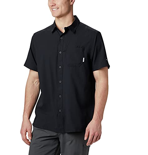 Columbia Men's Standard Slack Tide Camp Shirt, Black, Large