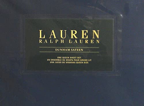 Ralph Lauren Queen Cadet Blue Dunham Sateen Sheet Set
