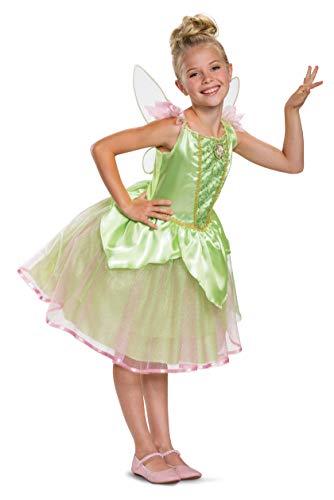 Disguise Disney Tinker Bell Classic Girls' Costume,Green,Small (4-6x)