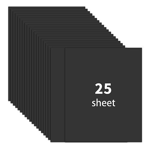 Black 8.5'' x 11''Cardstock Paper,250gsm/92bl Thick Paper-25sheet Premium Black Construction Paper,Double Sided Printer Paper,for Christmas Cards,Craft,Invitations,Scrapbook Supplies.