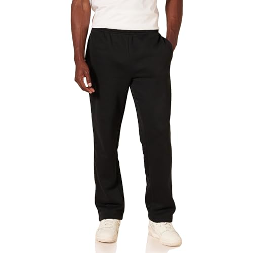 Amazon Essentials Men's Fleece Sweatpant (Available in Big & Tall), Black, Large