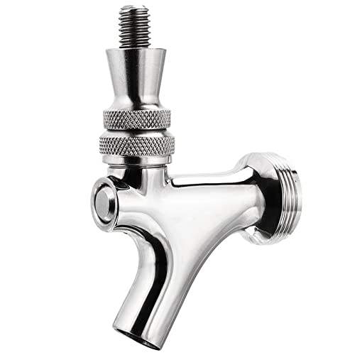 MRbrew Upgraded Beer Faucet, All Commercial 304 Stainless Steel Draft Beer Keg Tap, Beer Tap with Well-Pouring, Fits for American Beer Shanks and Towers