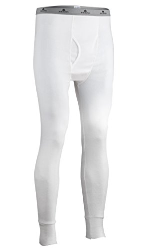 Indera Men's Cotton Rib Knit Thermal Underwear Pant, White, 2X Tall