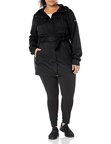 Columbia Women's Pardon My Trench Rain Jacket,Black,Small