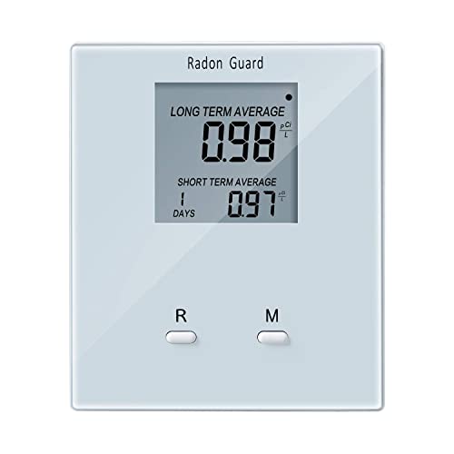 Home Radon Detector, Portable Radon Meter, Elifecity Long and Short Term Home Radon Monitor, Battery-Powered, Easy-to-Use