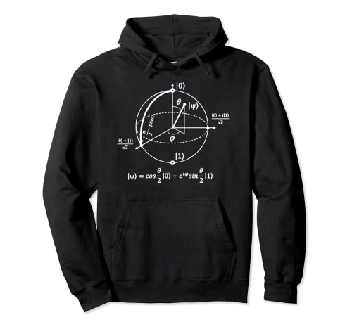bloch sphere of quantum information, physics and science Pullover Hoodie