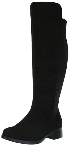 EVANS Women's Wide FIT Tall Boot Kali Fashion, Black, 8