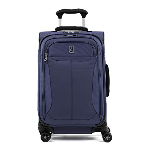 Travelpro Tourlite Softside Expandable Luggage with 4 Spinner Wheels, Lightweight Suitcase, Men and Women, Blue, Carry-on 21-Inch