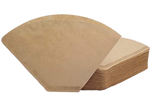 Irekamons #4 Cone Coffee Filter 8-12 cup, Unbleached Natural Paper, No Blowout, Disposable for Pour Over and Drip Coffee Maker, 100 Count