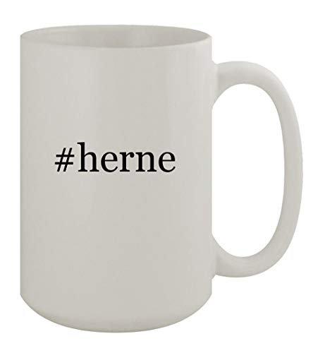 Knick Knack Gifts #herne - 15oz Ceramic White Coffee Mug, White