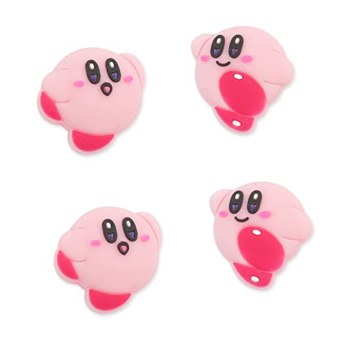 PERFECTSIGHT Switch Thumb Grips Caps, Cute Joystick Caps for Nintendo Switch/Switch Lite/Switch OLED, 4 PCS Thumbstick Cover, Analog Stick Button Cover for NS Joycon Controller Kirby Accessories