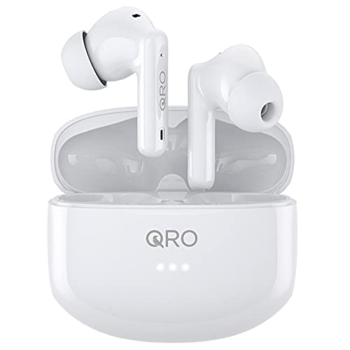 Qro A40 Pro Wireless Earbuds; Hi-Fi Sound for iPhone/Android/Pods; Bluetooth 5.3 Headphones; 36H Playtime; 4 Built in Noise Cancellation Mics; ANC and ENC Waterproof in-Ear Earbud with 4 Mics;