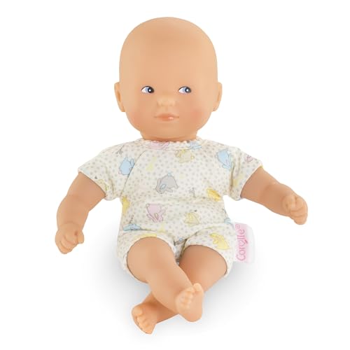 Corolle Mini Calin Bunnies Baby Doll - Small 8' Soft Body with Blue Eyes and Bunny Pattern Outfit, Vanilla-Scented, Easy to Hold - for Kids Ages 18 Months and up