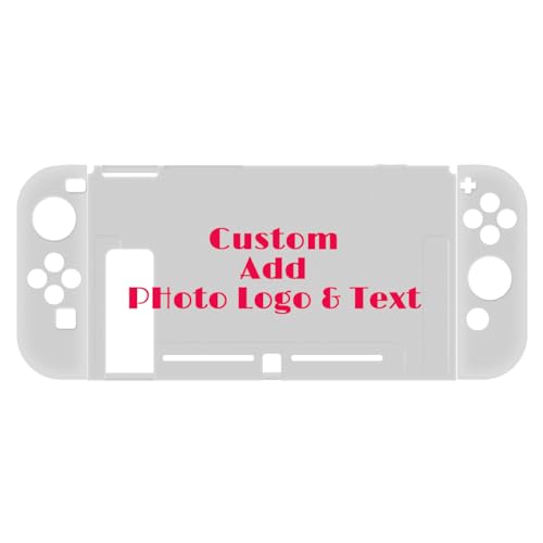 Custom Transparent Clear Silicone Case for Nintendo Switch Console 2017 6.2',Customize Picture Logo Name,NS Joycon Handheld Controller,Skin Sticker Decal Protector Gel Cover Kits Protective Design