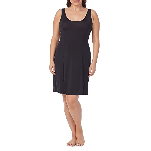 Jones New York womens Silky Touch 38 Sleeveless Anti-cling Full Slip, Black, 1X Plus