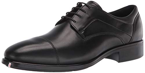 ECCO Men's CITYTRAY Cap Toe Tie Oxford, BLACK, 10 US medium