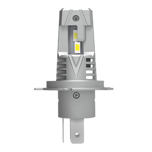 DAYWALKER H4 LED Motorcycle Light Bulb Hi/Lo Beam 9003 Bulb 6000 Lumens White 6000k CSP Chips H4 Bulb 1:1 Design（Pack of 1
