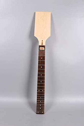 Yinfente Maple Guitar Neck 24 fret Rosewood Fretboard DIY Electric Guitar Neck Replacement (24.75 inch scale)