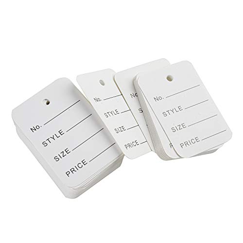 900 Pcs Price Tags, Clothes Size Tags Coupon Tags Making Tag White Store Tags Clothing Tags, 1.77 X 1.38 Inches