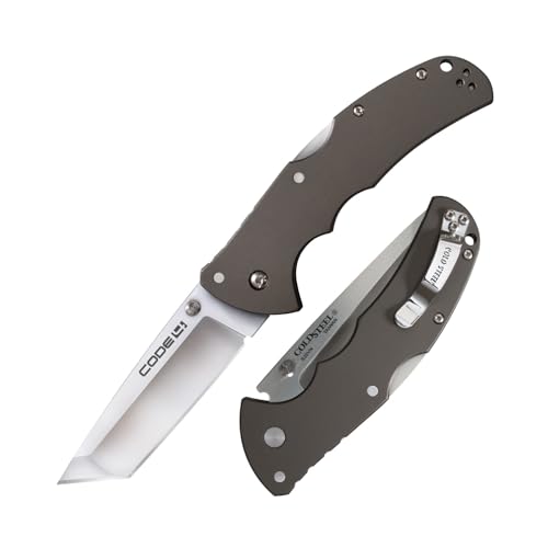 Cold Steel Code 4 3.5' S35VN Razor-Sharp Tanto Point Blade 5' 6061 Aluminum HandleFolding Knife w/Tri-Ad Lock, Boxed