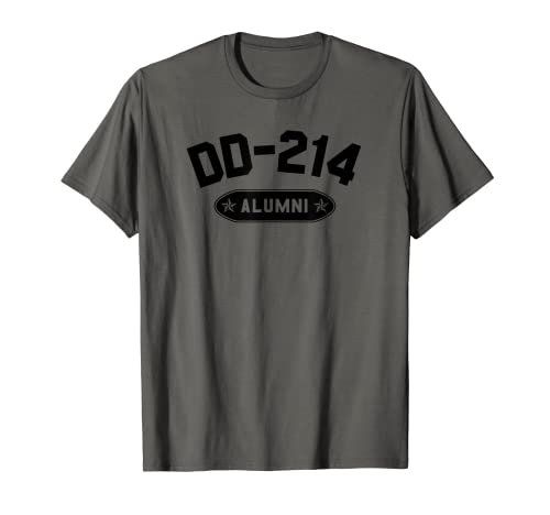 DD-214 Alumni In Black US Military Veteran Retired T-Shirt