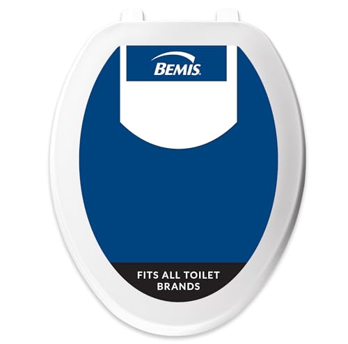 BEMIS 170 000 Toilet Seat, ELONGATED, Plastic, White