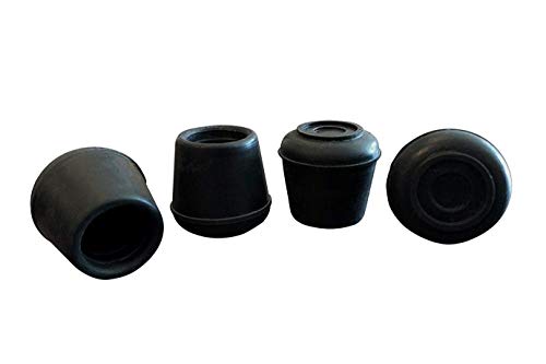 Shepherd Hardware 9126 3/4-Inch Inside Diameter Rubber Leg Tips, 4-Pack, Black