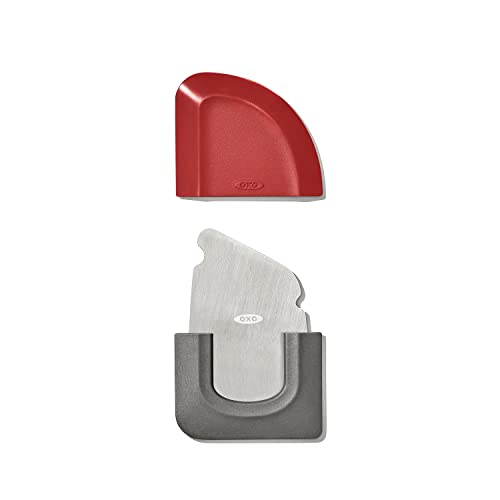 OXO Outdoor Kitchen 3-in-1 Squeegee and Scraper,Red/Grey