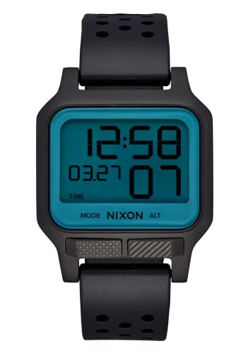 NIXON Heat A1320 - Digital Watch for Men and Women - 100M Water Resistant Exercise Workout and Running Watch - Mens Ultra Thin Lightweight Sport Watches - Custom 38 mm LCD Display, 20mm PU Band