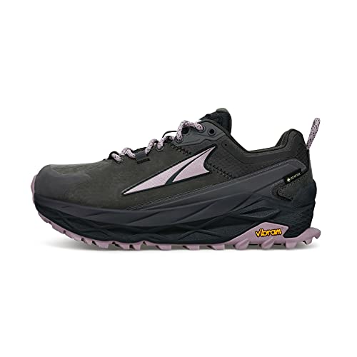 ALTRA Women's AL0A7R76 Olympus 5 Low GTX Trail Running Shoe, Gray/Black - 8.5 M US