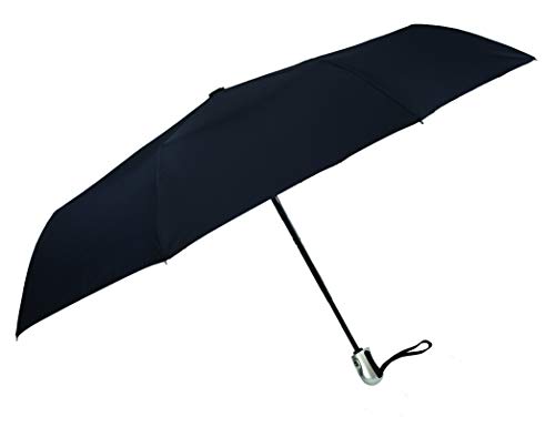 RainTamer by GustBuster 43-inch Auto Open/Close Travel Umbrella (Black)