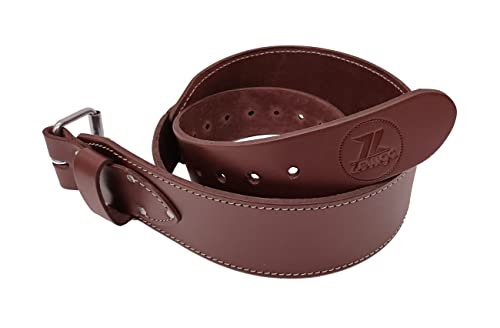 Zeluga 20-176 3in. Heavy Duty Ranger Style Leather Work Belt, Brown