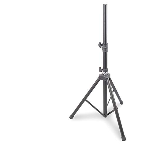 Pyle Universal Speaker Stand - Mount Holder Heavy Duty Rubber Capped Tripod, Adjustable Height from 36.2 x 58.0 inches; Locking Safety PIN and 35mm Compatible Insert; On-Stage or In-Studio Use- PSTND1,Black