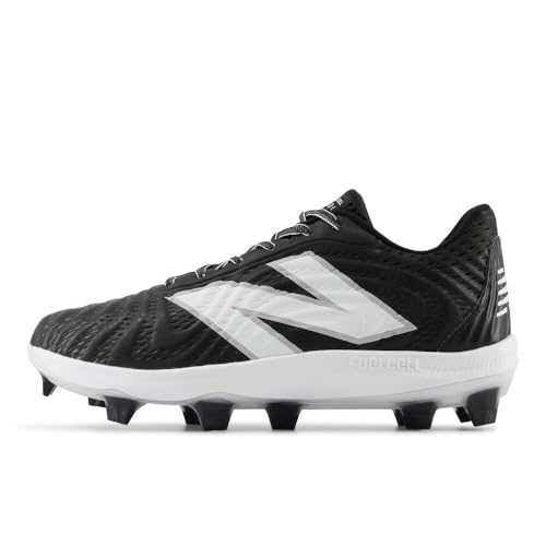 New Balance Men's FuelCell 4040 V7 Molded Baseball Shoe, Black/Optic White, 10