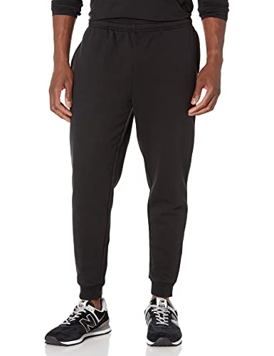 Amazon Essentials Men's Fleece Jogger Pant, Black, Medium