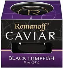 Romanoff Caviar, Black Lumpfish, 2 Oz., (Pack of 3) by T. Marzetti