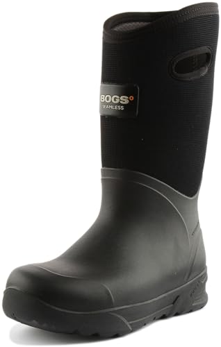 BOGS Mens Bozeman Tall Rain Boot Black Size 11