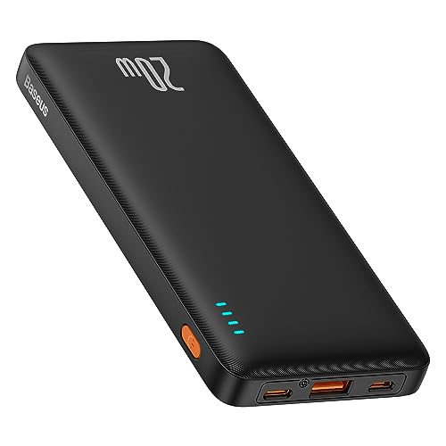 Baseus Portable Charger, 20W PD QC Power Bank Fast Charging, 10000mAh Slim Battery Pack Charger Portable with USB C in&Out for iPhone 15 14 13 12 11 Samsung S23 S22 Google LG iPad