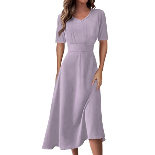 Spring Oversized Short Sleeve Cocktail Lady Cute Ballroom V Neck Hide Belly for Women Wrap Printed Thin Cosy Purple S