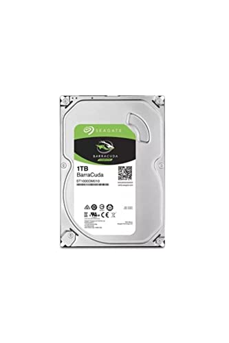 Seagate BarraCuda 1TB Internal Hard Drive HDD – 3.5 Inch SATA 6 Gb/s 7200 RPM 64MB Cache for Computer Desktop PC (ST1000DM010)