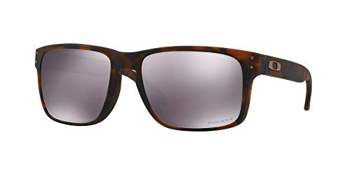 Oakley Men's OO9102 Holbrook Square Sunglasses, Matte Brown Tortoise/Prizm Black, 57 mm