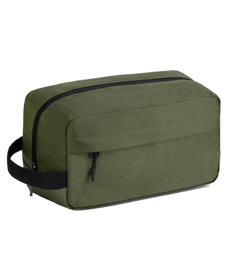 Vorspack Toiletry Bag Hanging Dopp Kit for Men Water Resistant Shaving Bag with Large Capacity for Travel - Army Green