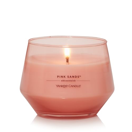 Yankee Candle Studio Medium Candle, Pink Sands, 10 oz: Long-Lasting, Essential-Oil Scented Soy Wax Blend Candle | 40-65 Hours of Burning Time