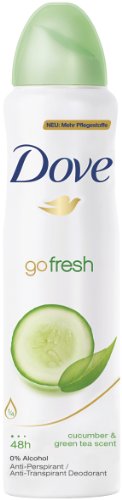 Dove Go Fresh Cucumber & Green Tea Deodorant 48h Spray 150 ml / 5 fl oz (6-Pack)