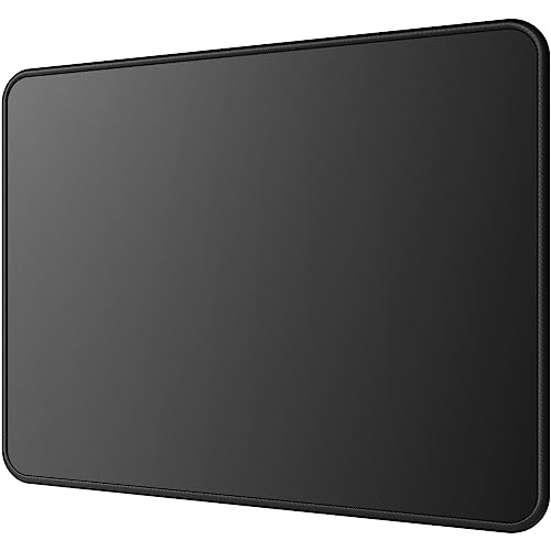 MROCO Mouse Pad [30% Larger] with Anti-fray Stitching, Premium-Textured & Waterproof Computer Mousepad with Non-Slip Rubber Base, Gaming Mouse Mat for Laptop, Office & Home, 8.5 x 11 inch, Black